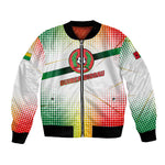 Guinea Bissau Bomber Jacket White Green Red Gradient - African Pride