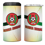 Guinea Bissau 4 in 1 Can Cooler Tumbler White Green Red Gradient - African Pride