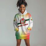 Guinea Bissau Hoodie Dress White Green Red Gradient - African Pride