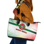 Guinea Bissau Leather Tote Bag White Green Red Gradient - African Pride