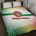 Guinea Bissau Quilt Bed Set White Green Red Gradient - African Pride