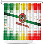 Guinea Bissau Shower Curtain White Green Red Gradient - African Pride