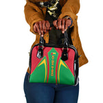 Guinea Bissau Shoulder Handbag Red Green Yellow Stripe Design and Black Star - African Pride