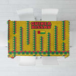 Guinea Bissau Tablecloth Yellow Tribal Geometric Design and National Flag - African Pride