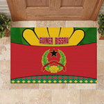 Guinea Bissau Rubber Doormat Red Yellow Green Geometric - African Pride