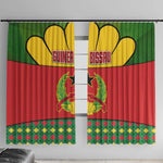 Guinea Bissau Window Curtain Red Yellow Green Geometric - African Pride