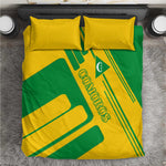 Comoros Flag Bedding Set - Green and Yellow Design and National Emblem