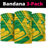 Comoros Flag Neck Gaiter - Green and Yellow Design and National Emblem TS04