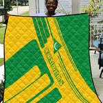 Comoros Flag Quilt - Green and Yellow Design and National Emblem