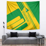 Comoros Flag Tapestry - Green and Yellow Design and National Emblem