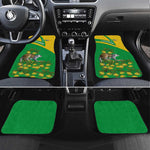 Comoros Car Mats - National Flag Lemur Design and Ylang Ylang Flower Pattern