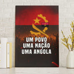 Angola Canvas Wall Art Red Black Yellow Grunge - African Pride