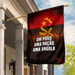 Angola Garden Flag Red Black Yellow Grunge - African Pride