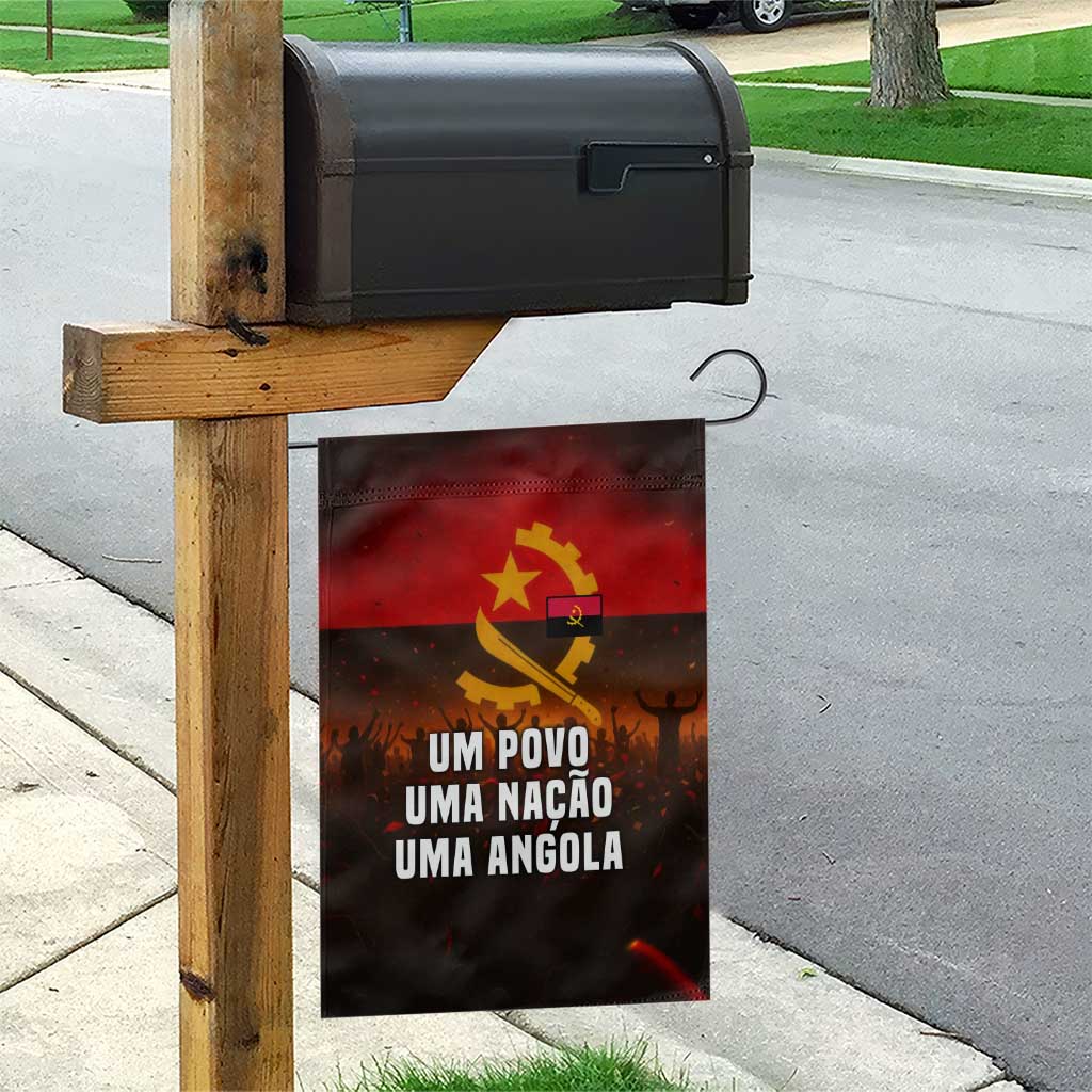 Angola Garden Flag Red Black Yellow Grunge - African Pride