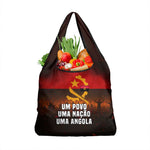 Angola Grocery Bag Red Black Yellow Grunge - African Pride