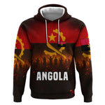 Angola Hoodie Red Black Yellow Grunge - African Pride