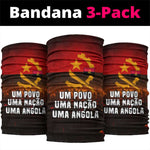 Angola Neck Gaiter Red Black Yellow Grunge - African Pride
