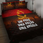 Angola Quilt Bed Set Red Black Yellow Grunge - African Pride