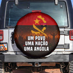 Angola Spare Tire Cover Red Black Yellow Grunge - African Pride