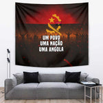 Angola Tapestry Red Black Yellow Grunge - African Pride
