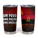 Angola Tumbler Cup Red Black Yellow Grunge - African Pride