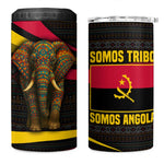 Angola 4 in 1 Can Cooler Tumbler Red Black Yellow Tribal and Elephant - African Pride