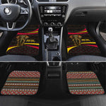 Angola Car Mats Red Black Yellow Tribal and Elephant - African Pride