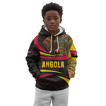 Angola Kid Hoodie Red Black Yellow Tribal and Elephant - African Pride