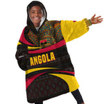 Angola Kid Wearable Blanket Hoodie Red Black Yellow Tribal and Elephant - African Pride