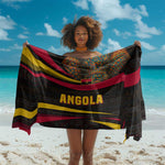 Angola Sarong Red Black Yellow Tribal and Elephant - African Pride