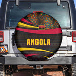 Angola Spare Tire Cover Red Black Yellow Tribal and Elephant - African Pride