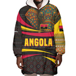 Angola Wearable Blanket Hoodie Red Black Yellow Tribal and Elephant - African Pride