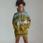 Angola Hoodie Dress Savannah Wildlife and African Animal - African Pride