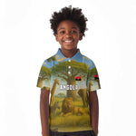 Angola Kid Polo Shirt Savannah Wildlife and African Animal - African Pride