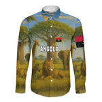 Angola Long Sleeve Button Shirt Savannah Wildlife and African Animal - African Pride
