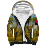 Angola Sherpa Hoodie Savannah Wildlife and African Animal - African Pride