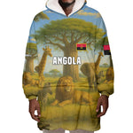 Angola Wearable Blanket Hoodie Savannah Wildlife and African Animal - African Pride