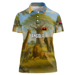 Angola Women Polo Shirt Savannah Wildlife and African Animal - African Pride