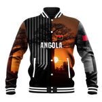 Angola Baseball Jacket Sunset Zebra Design and African Nature - African Pride