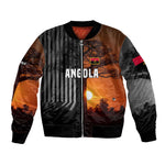 Angola Bomber Jacket Sunset Zebra Design and African Nature - African Pride