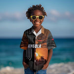Angola Kid Hawaiian Shirt Sunset Zebra Design and African Nature - African Pride