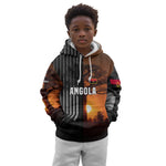 Angola Kid Hoodie Sunset Zebra Design and African Nature - African Pride