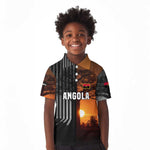 Angola Kid Polo Shirt Sunset Zebra Design and African Nature - African Pride