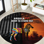 Angola Round Carpet Sunset Zebra Design and African Nature - African Pride