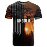 Angola T shirt Sunset Zebra Design and African Nature - African Pride