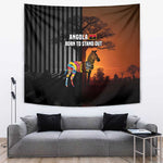 Angola Tapestry Sunset Zebra Design and African Nature - African Pride