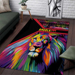 Angola Area Rug Multicolor Tribal Design and Vibrant Lion - African Pride