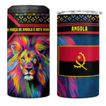 Angola 4 in 1 Can Cooler Tumbler Multicolor Tribal Design and Vibrant Lion - African Pride