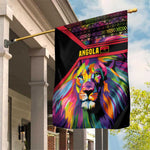 Angola Garden Flag Multicolor Tribal Design and Vibrant Lion - African Pride