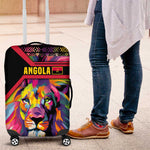 Angola Luggage Cover Multicolor Tribal Design and Vibrant Lion - African Pride